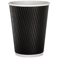 341ml Black Ripple Cup, Pack of 500