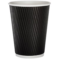 12oz Black Ripple Cup, Pack of 500