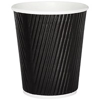 227ml Black Ripple Cup, Pack of 500