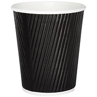 8oz Black Ripple Cup, Pack of 500
