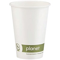 Planet 7oz Single Wall Plastic-Free Paper Hot Cup (Pack of 50)