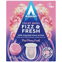 Astonish Toilet Cleaner Tablets Pink Packed 8 (Pack of 12)