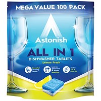 Astonish All in 1 Dishwasher Tablets, Pack of 100