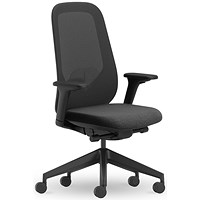 Atelier B22 Mesh Task Chair, Height Adjustable Arms, Black