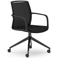 Atelier CT Mesh Chair, Fixed Height Arms, Black