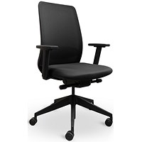 Atelier N12 Mesh Task Chair, Height Adjustable Arms, Black