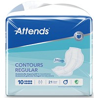 Attends Contours Sanitary Pads Size 10 Regular (Pack of 21)