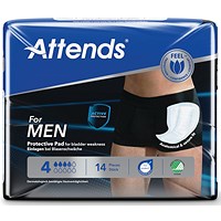 Attends For Men Protective Pad Size 4 (Pack of 14)