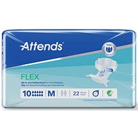 Attends Flex Nappies Size 10M x4 Pack of 22