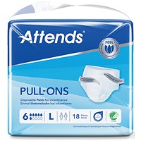 Attends Pull-Ons Incontinence Pants Size 6L x4 Pack of 18