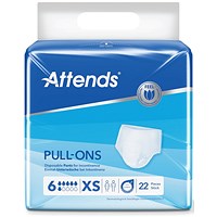 Attends Pull-Ons Incontinence Pants Size 6XS x4 Pack of 22