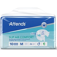 Attends Slip Air Comfort Nappies Size 10M x4 Pack of 26