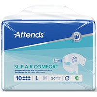 Attends Slip Air Comfort Nappies Size 10L x3 Pack of 26
