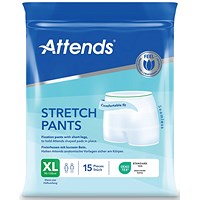 Attends Stretch Boxer Pants XL x10 Pack of 15