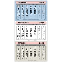 At-A-Glance 3 Monthly Calendar 2024