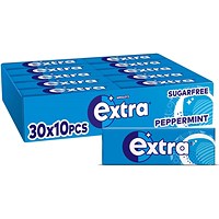 Wrigleys Extra Peppermint Sugar Free Chewing Gum, Pack of 30