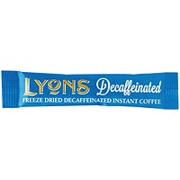 Lyons Gold Roast Decaffeinated Coffee Sticks (Pack of 500)