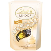 Lindt Lindor Cornet White Chocolate, 200g Lindt Lindor Cornet White Chocolate, 200g