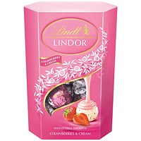 Lindt Lindor Strawberries & Cream Chocolate Box, 200g Lindt Lindor Strawberries & Cream Chocolate Box, 200g