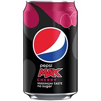 Pepsi Max Cherry Cans 330ml - Pack of 24