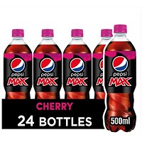 Pepsi Max Cherry, 24x500ml Bottles Pepsi Max Cherry, 24x500ml Bottles
