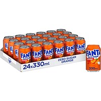 Fanta Orange Zero, 24 x 330ml Cans