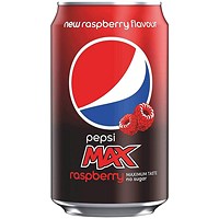 Pepsi Max Raspberry 330ml Cans (Pack of 24)
