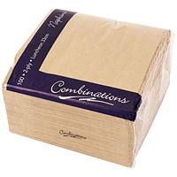 Combinations Napkin 330mm x 330mm Brown (Pack of 100)