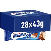 Milky Way Chocolate Snack Bar, 43g, Pack of 28 Milky Way Chocolate Snack Bar, 43g, Pack of 28