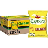 Walkers Quavers Cheese Crips, 20g, Pack of 32