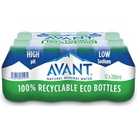 Avant Natural Mineral Still Water, Plastic Bottles, 200ml, Pack of 12