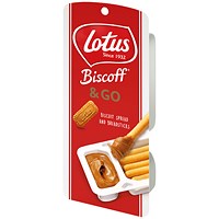 Lotus Biscoff & Go Biscuit Spread and Breadsticks, Pack of 8
