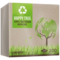 Luncheon Ultra Ply Happy Tree 8-Fold Napkins (Pack of 200)