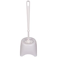 2Work Toilet Brush and Holder White AU91659