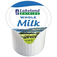 Lakeland UHT Whole Milk Pots, 12ml, Pack of 120