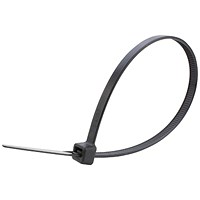 Avery Dennison Cable Ties, 200mmx2.5mm, Black, Pack of 100