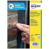 Avery Permanent Assorted Circular Antimicrobial Film Labels (Pack of 630)