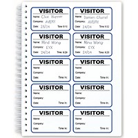 Avery Visitor Sign-In Book with 250 Paper Badges