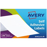 Avery 250 Labels on a Roll 89x37mm AL02