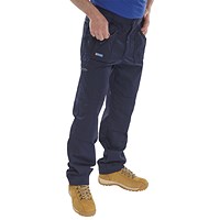 Beeswift Action Work Trousers, Navy Blue, 40S Beeswift Action Work Trousers, Navy Blue, 40S