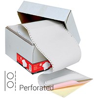 5 Star Computer Listing Paper, 3 Part, 11 inch x 241mm, Perforated, Box (700 Sheets)