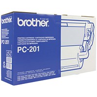 Brother PC201 Black Fax Cartridge and Thermal Ribbon