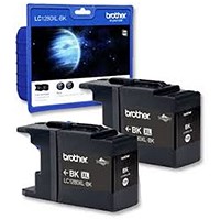 Brother LC1280XLBKBP2 Black Inkjet Cartridges (Twin Pack)