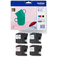 Brother LC227XLVALBP High Yield Inkjet Cartridge Value Pack - Black, Cyan, Magenta and Yellow (4 Cartridges)