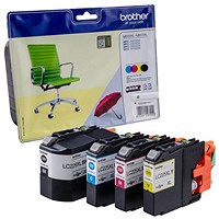 Brother LC229XL High Yield Inkjet Cartridge Value Pack - Black, Cyan, Magenta and Yellow (4 Cartridges)