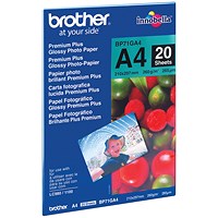 Brother BP71 Photo Paper Gloss A4 (Pack of 20) BP71GA4