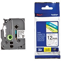 Brother P-Touch TZe-M31 Label Tape, Black on Clear Matte, 12mmx8m Brother P-Touch TZe-M31 Label Tape, Black on Clear Matte, 12mmx8m