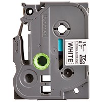 Brother P-Touch TZe-S241 Label Tape, Black on White, 18mmx8m Brother P-Touch TZe-S241 Label Tape, Black on White, 18mmx8m