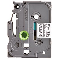 Brother P-Touch TZe-S131 Label Tape, Black on Clear, 12mmx8m Brother P-Touch TZe-S131 Label Tape, Black on Clear, 12mmx8m