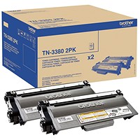 Brother TN-3380TWIN Toner Cartridge Twin Pack High Yield Black TN3380TWIN